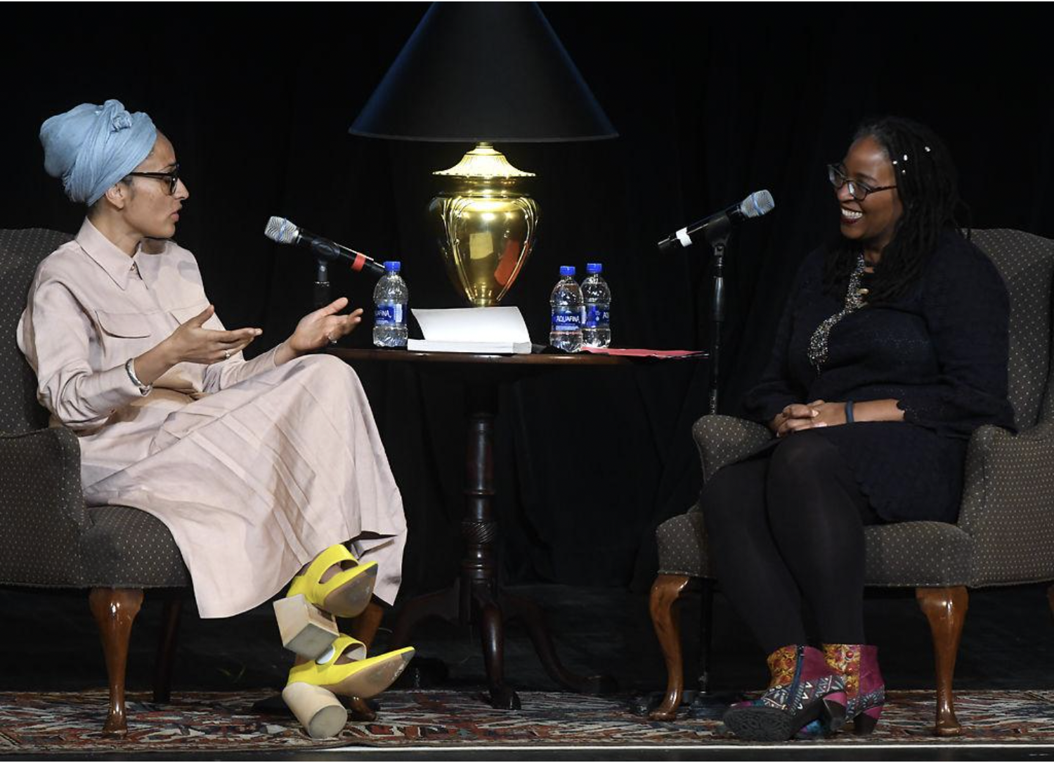 Zadie Smitch speaking at 2018's Unbound Book Festival